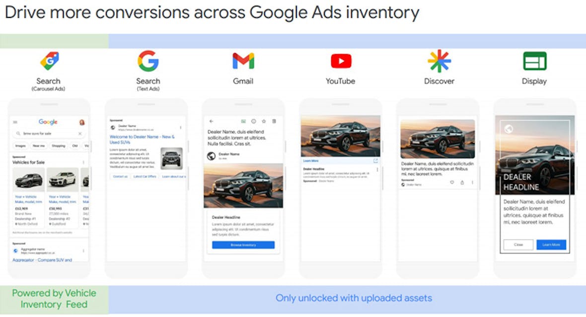 Used Cars on All Google Platforms: